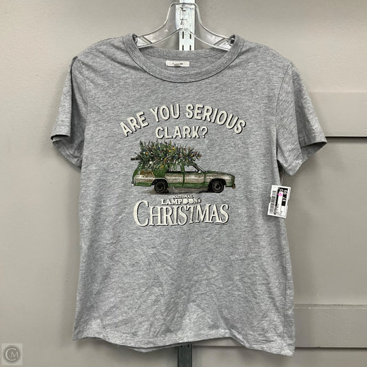 Top Short Sleeve Basic By Maurices In Grey, Size: M