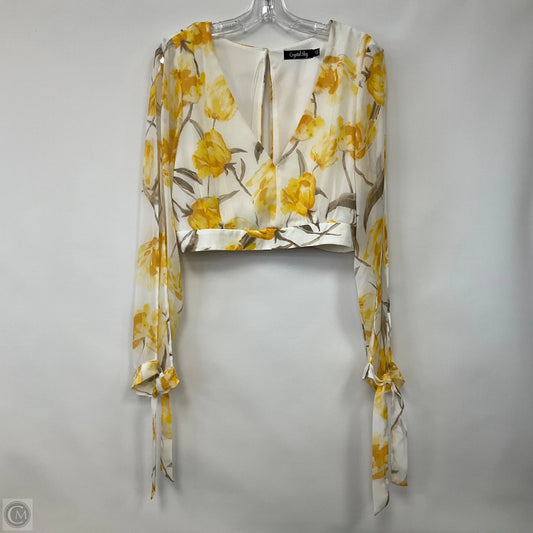 Top Long Sleeve By Cme In Floral Print, Size: L (13)