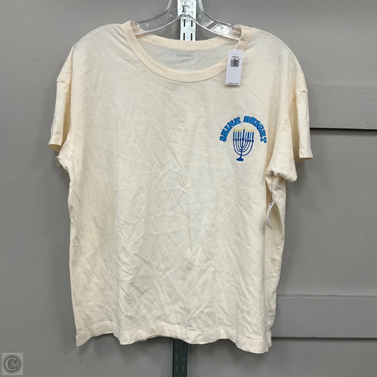Top Short Sleeve By Old Navy In Cream, Size: L