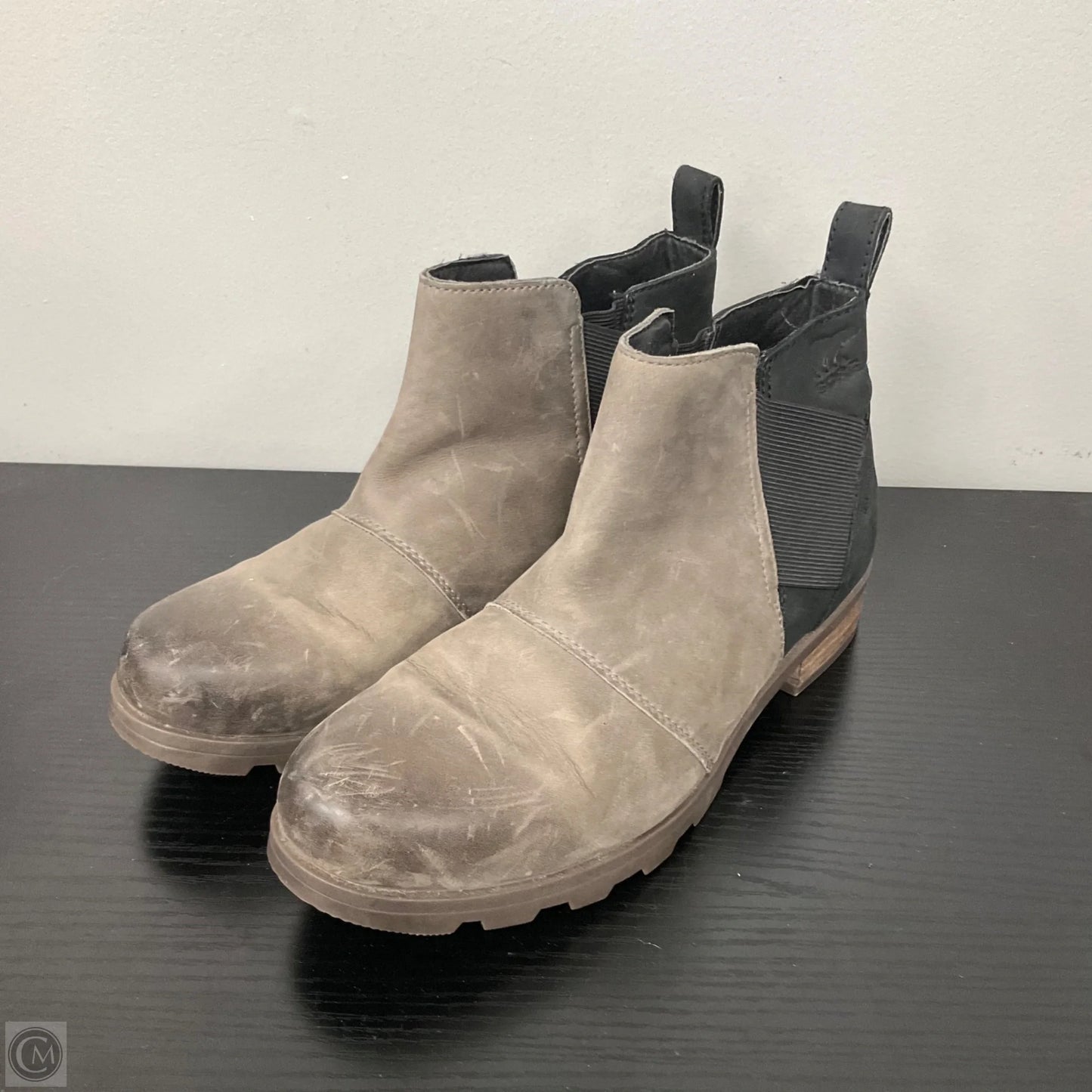 Boots Ankle Heels By Sorel In Taupe, Size: 8