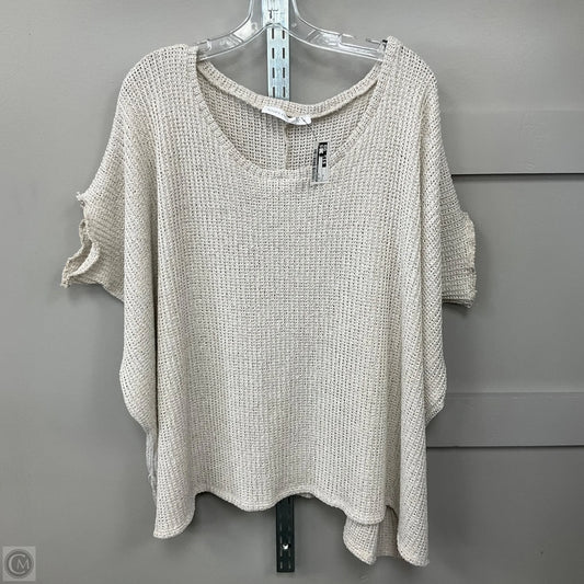 Top Short Sleeve By Altard State In Tan, Size: M