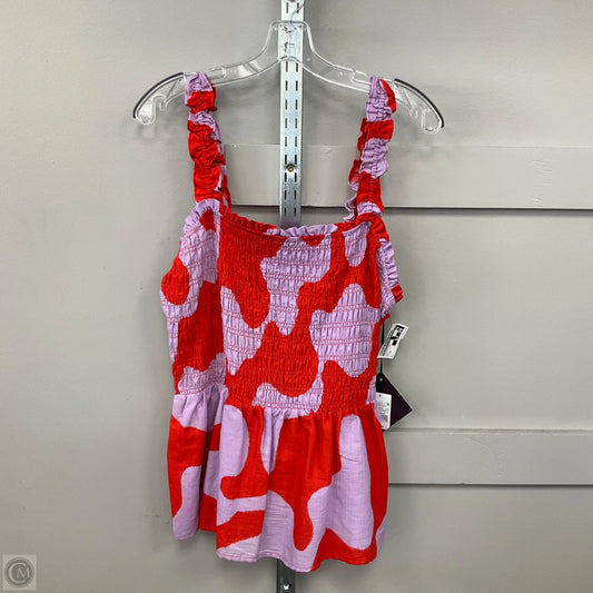 Top Sleeveless By Ava & Viv In Purple & Red, Size: Xl
