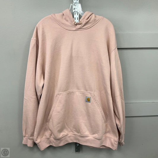 Sweatshirt Hoodie By Carhartt In Pink, Size: Xl