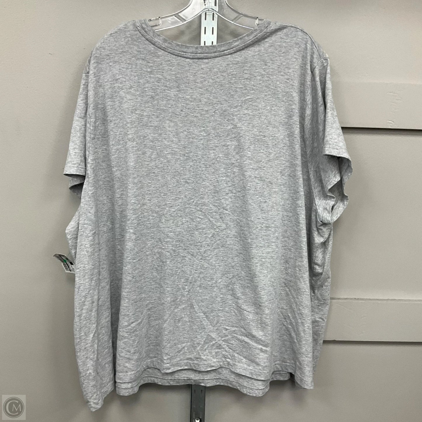 Top Short Sleeve Basic By Cme In Grey, Size: 4x