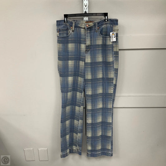Jeans Straight By Judy Blue In Plaid Pattern, Size: 12