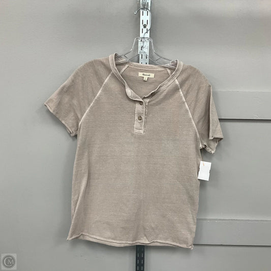 Top Short Sleeve By Madewell In Beige, Size: S