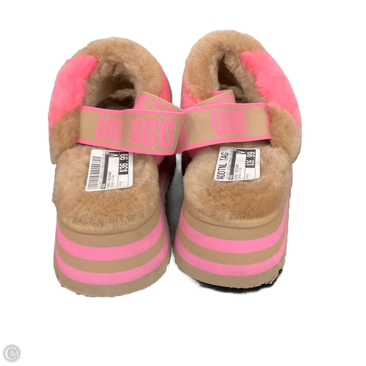 Shoes Designer By Ugg In Brown & Pink, Size: 7