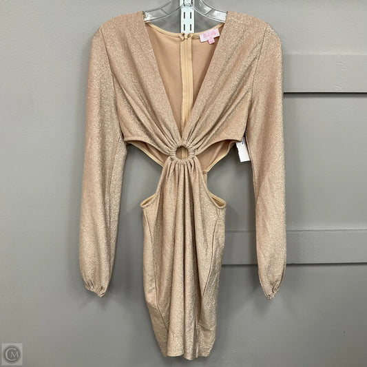 Dress Party Short By Pink Lily In Gold, Size: L