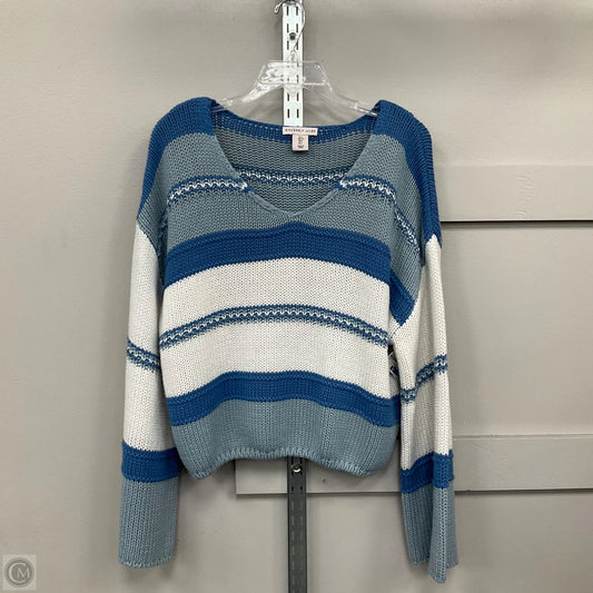 Sweater By Sincerely Jules In Blue & White, Size: L