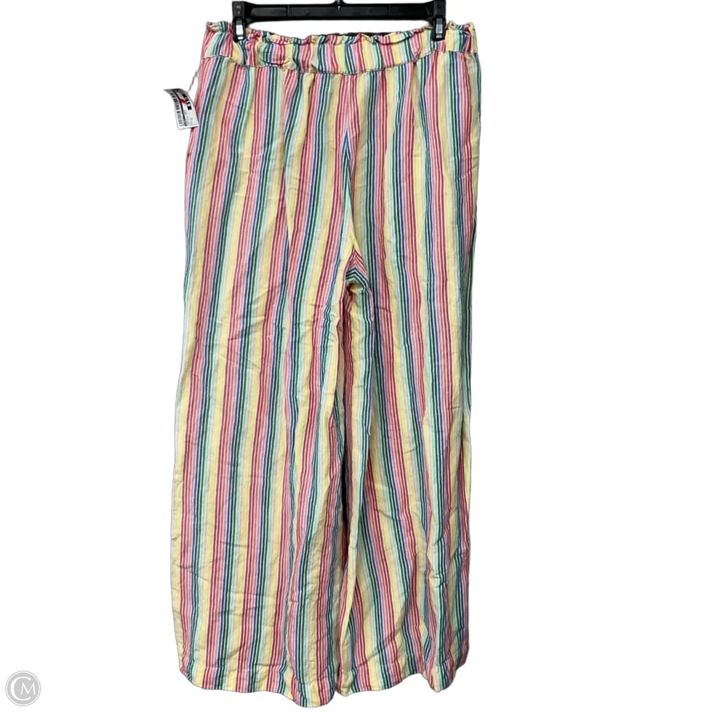 Pants Linen By Loft In Rainbow Print, Size: S