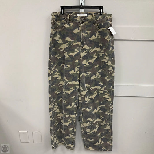 Pants Wide Leg By Hidden In Camouflage Print, Size: 10