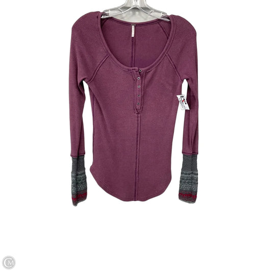 Top Long Sleeve By Free People In Purple, Size: S