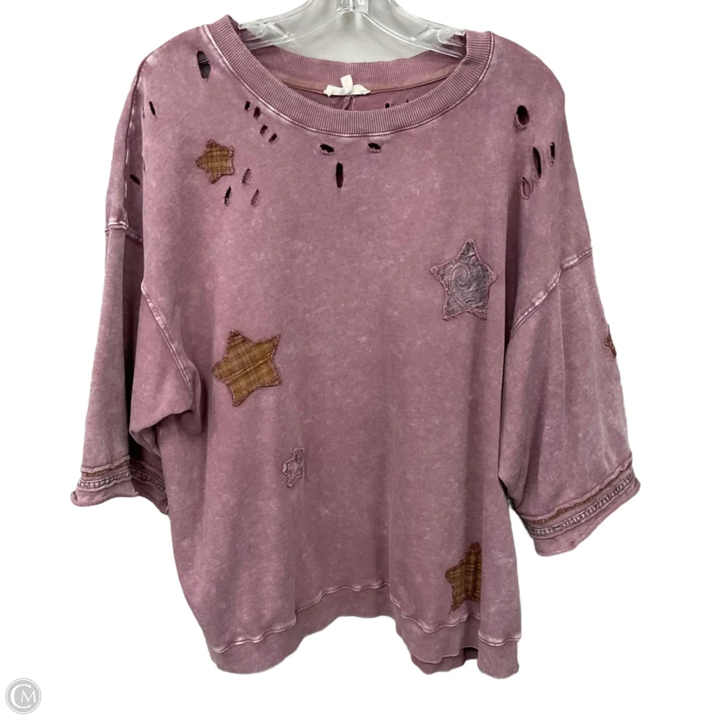 Sweatshirt Crewneck By Easel In Purple, Size: L