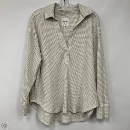 Top Long Sleeve By Aerie In Cream, Size: M