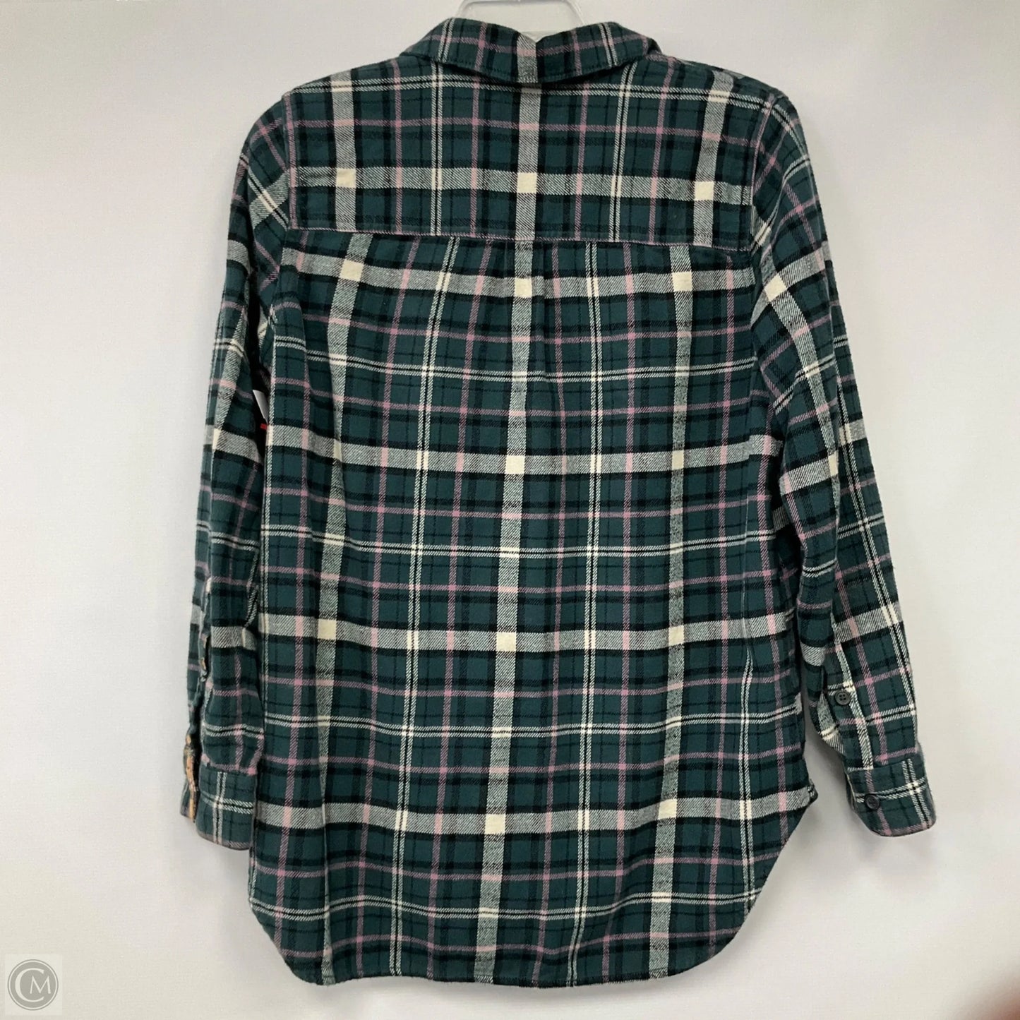 Top Long Sleeve By Madewell In Plaid Pattern, Size: S