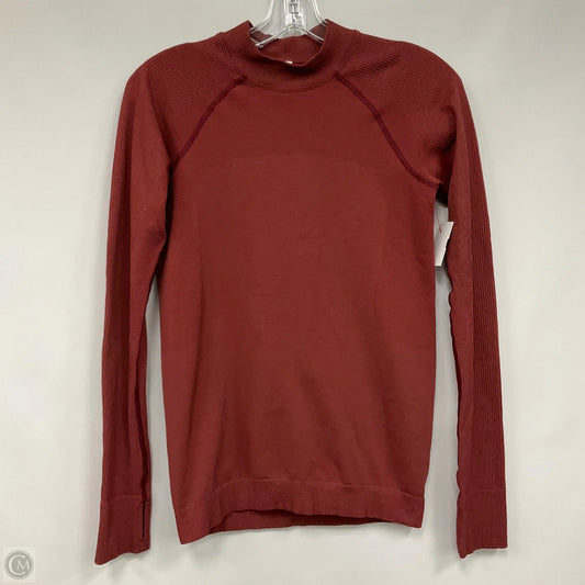 Athletic Top Long Sleeve Crewneck By Lululemon In Red, Size: M
