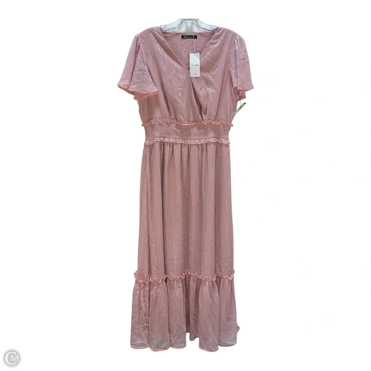 Dress Casual Maxi By Simplee In Pink, Size: L