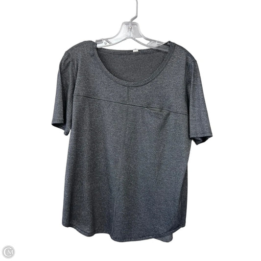 Top Short Sleeve By Lululemon In Grey, Size: 8