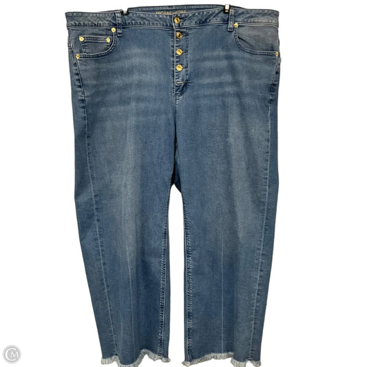 Jeans Wide Leg By Michael By Michael Kors In Blue Denim, Size: 20