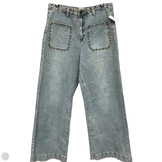 Jeans Wide Leg By Easel In Blue Denim, Size: L