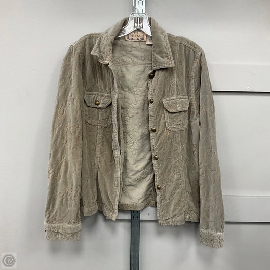 Jacket Shirt By Life Style Fashions Inc In Green, Size: L