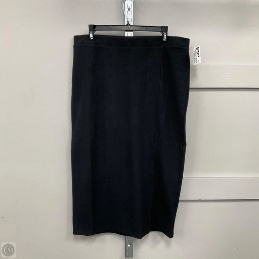 Skirt Midi By The Drop In Black, Size: Xl