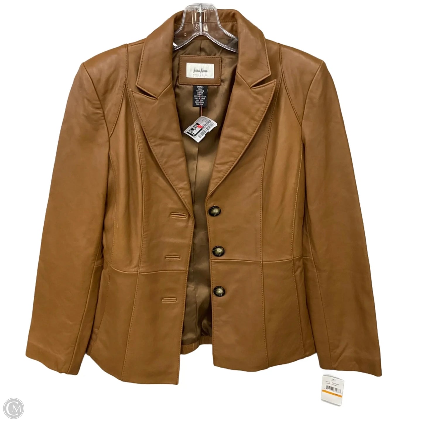 Jacket Designer By Neiman Marcus In Brown, Size: S