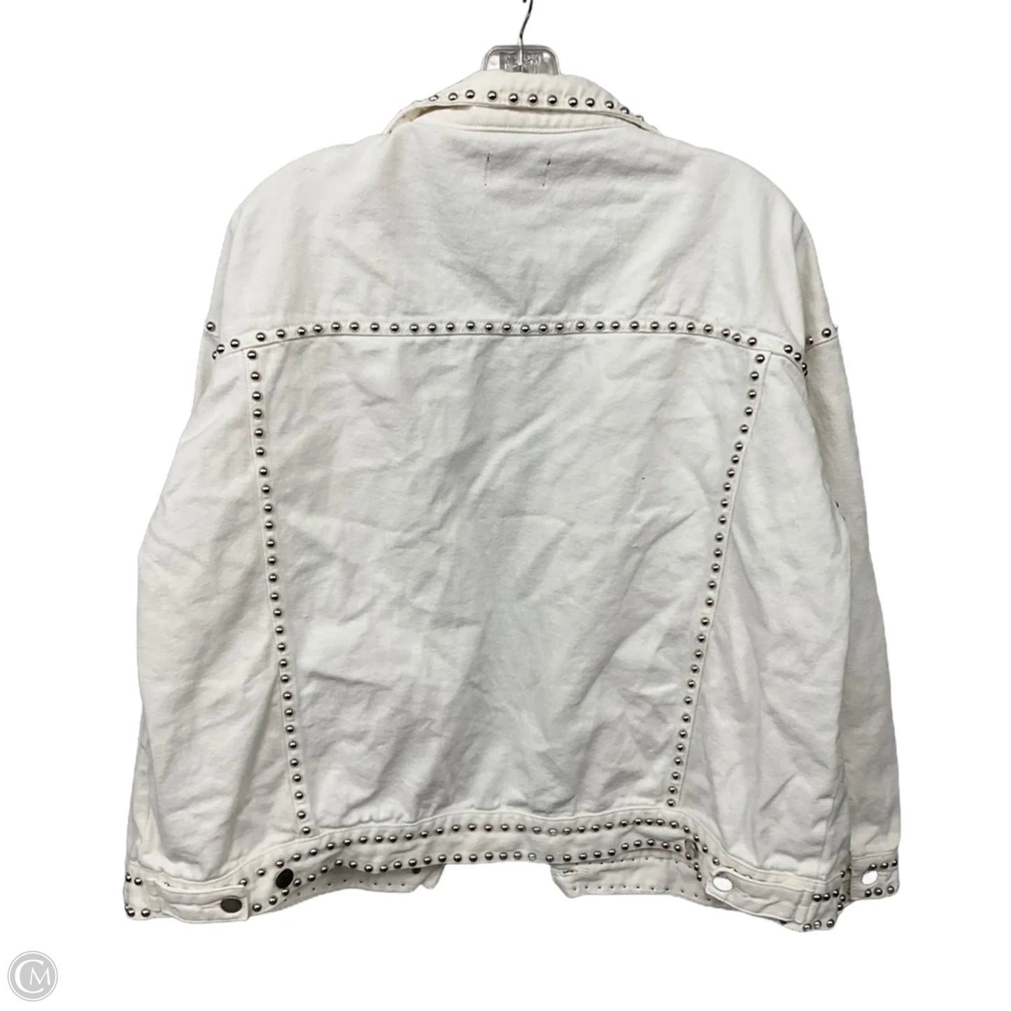 Jacket Denim By Vici In White Denim, Size: S