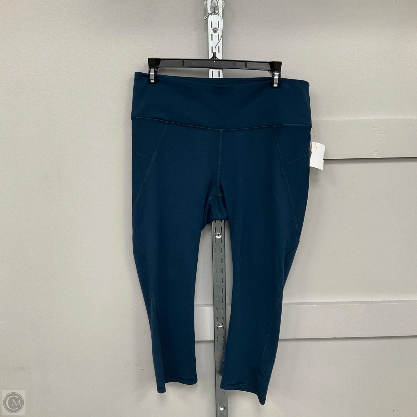 Athletic Leggings By Athleta In Teal, Size: L