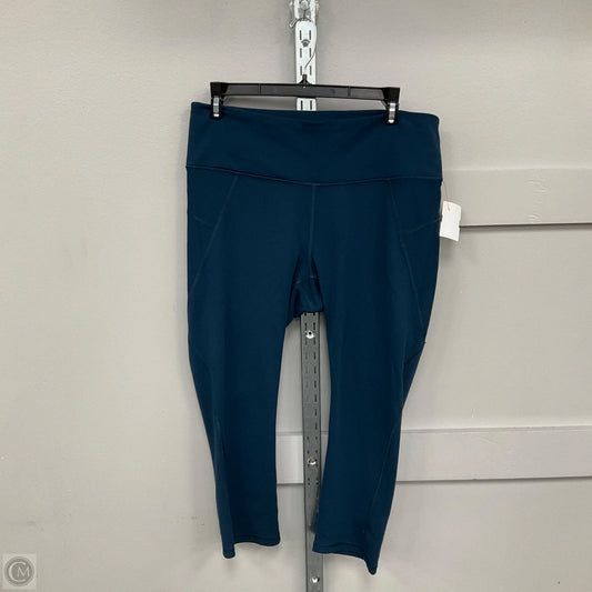 Athletic Leggings By Athleta In Teal, Size: L