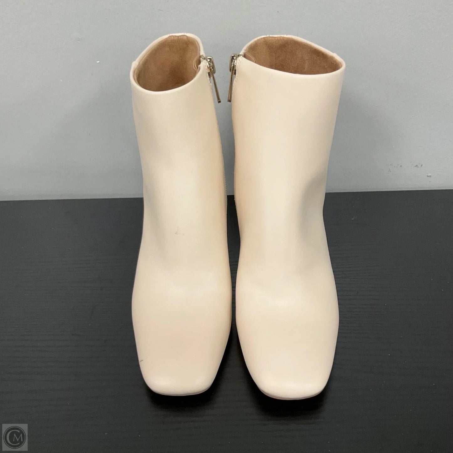 Boots Ankle Heels By Sam And Libby In Cream, Size: 6