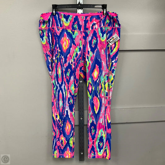 Athletic Leggings Capris By Lilly Pulitzer In Multi-colored, Size: Xl