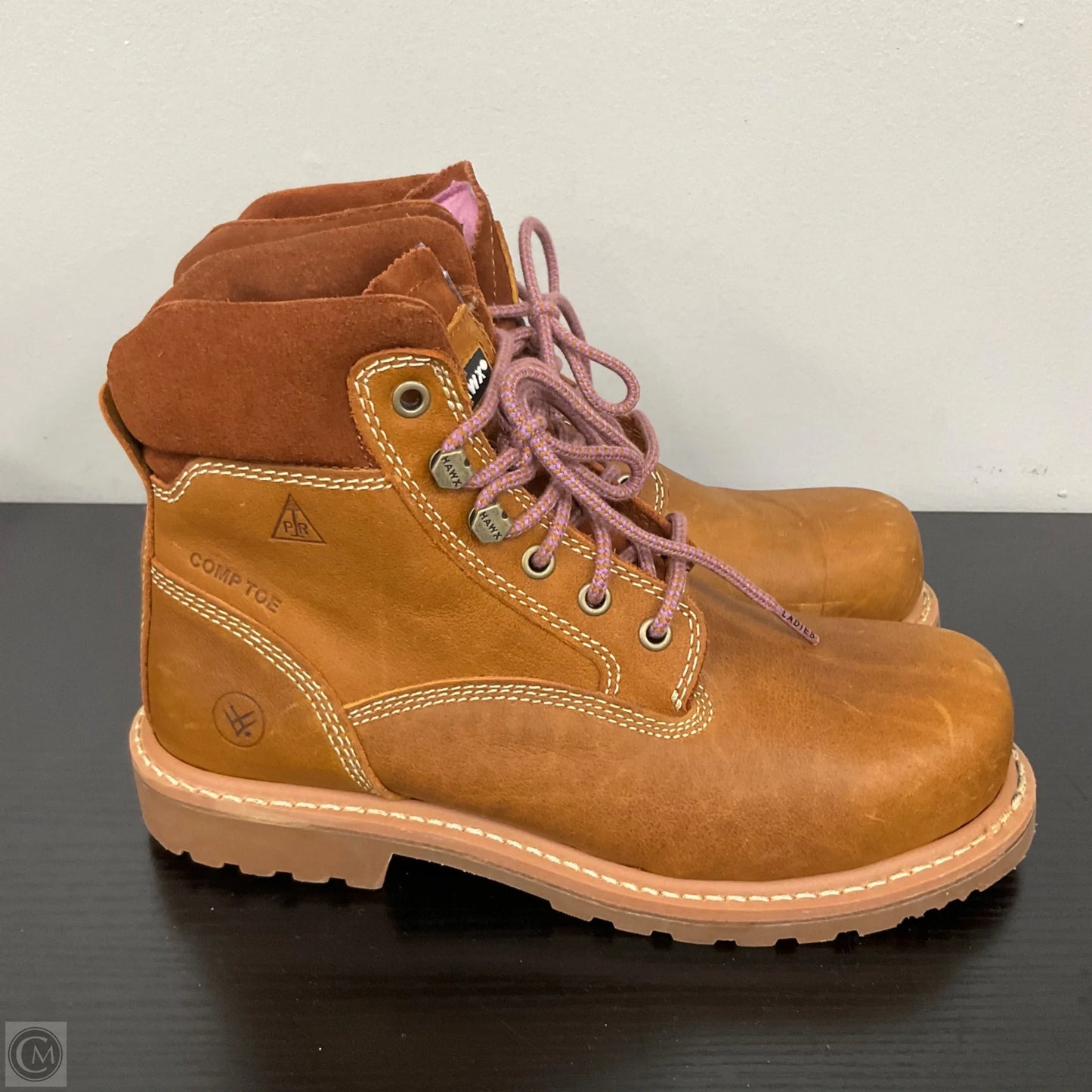 Boots Combat By Clothes Mentor In Brown, Size: 8