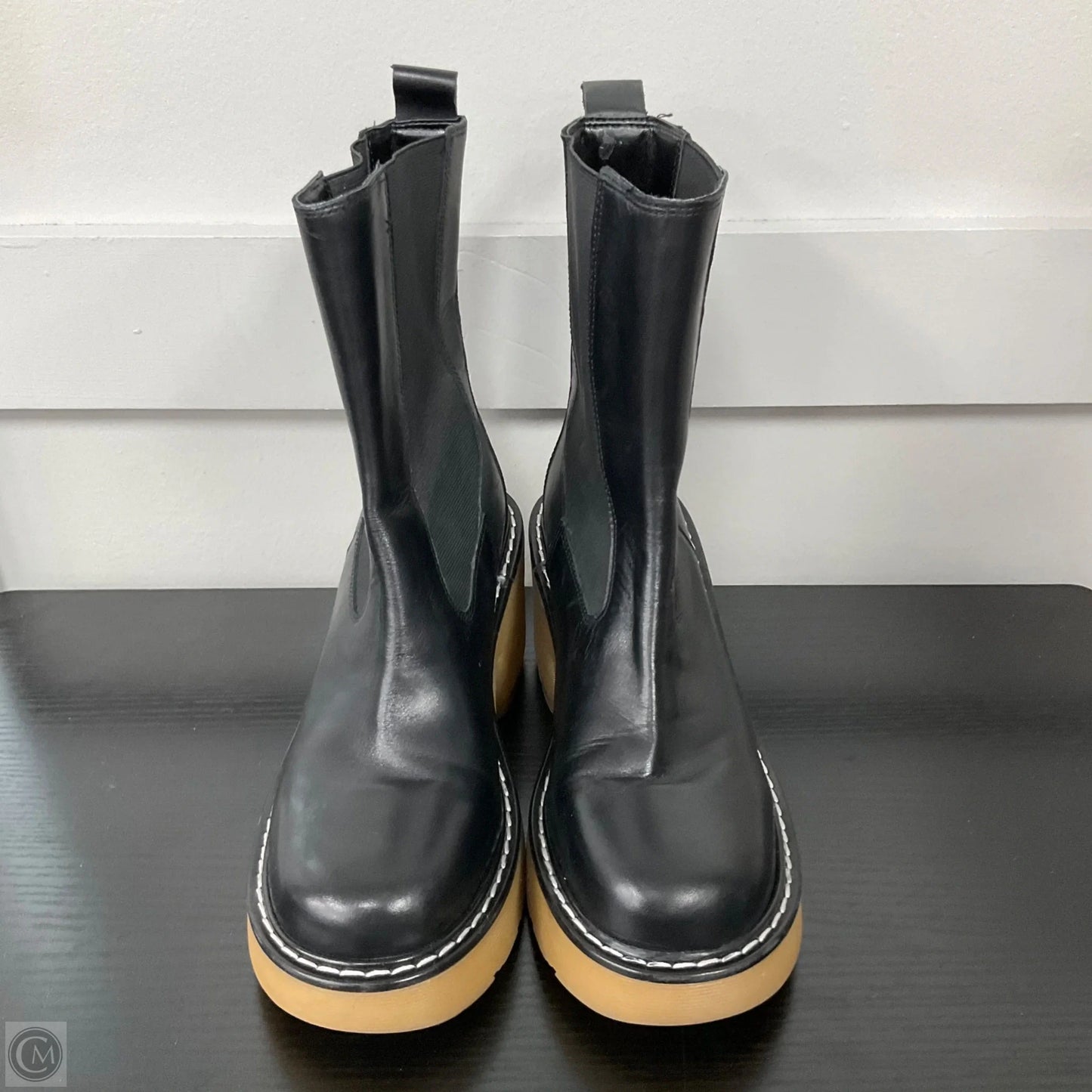 Boots Mid-calf Heels By Marc Fisher In Black, Size: 7.5