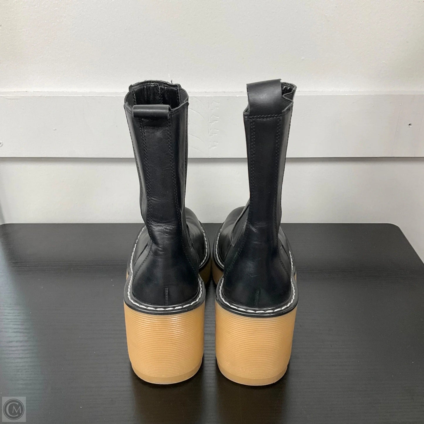 Boots Mid-calf Heels By Marc Fisher In Black, Size: 7.5