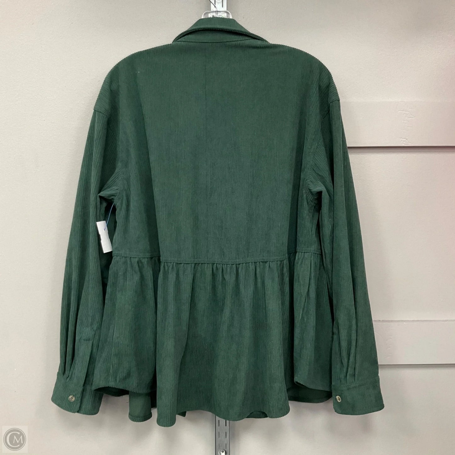 Jacket Shirt By Cmf In Green, Size: Xxl