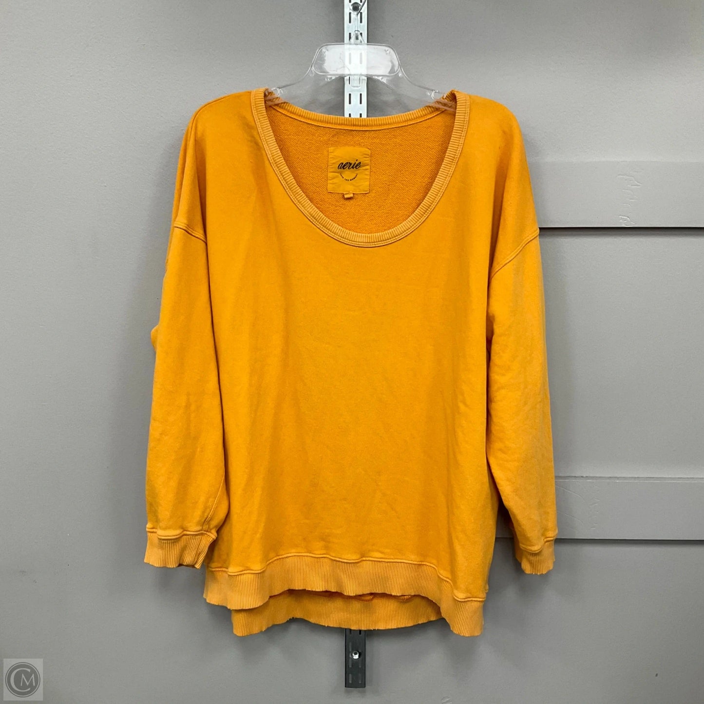 Top Long Sleeve By Aerie In Orange, Size: S