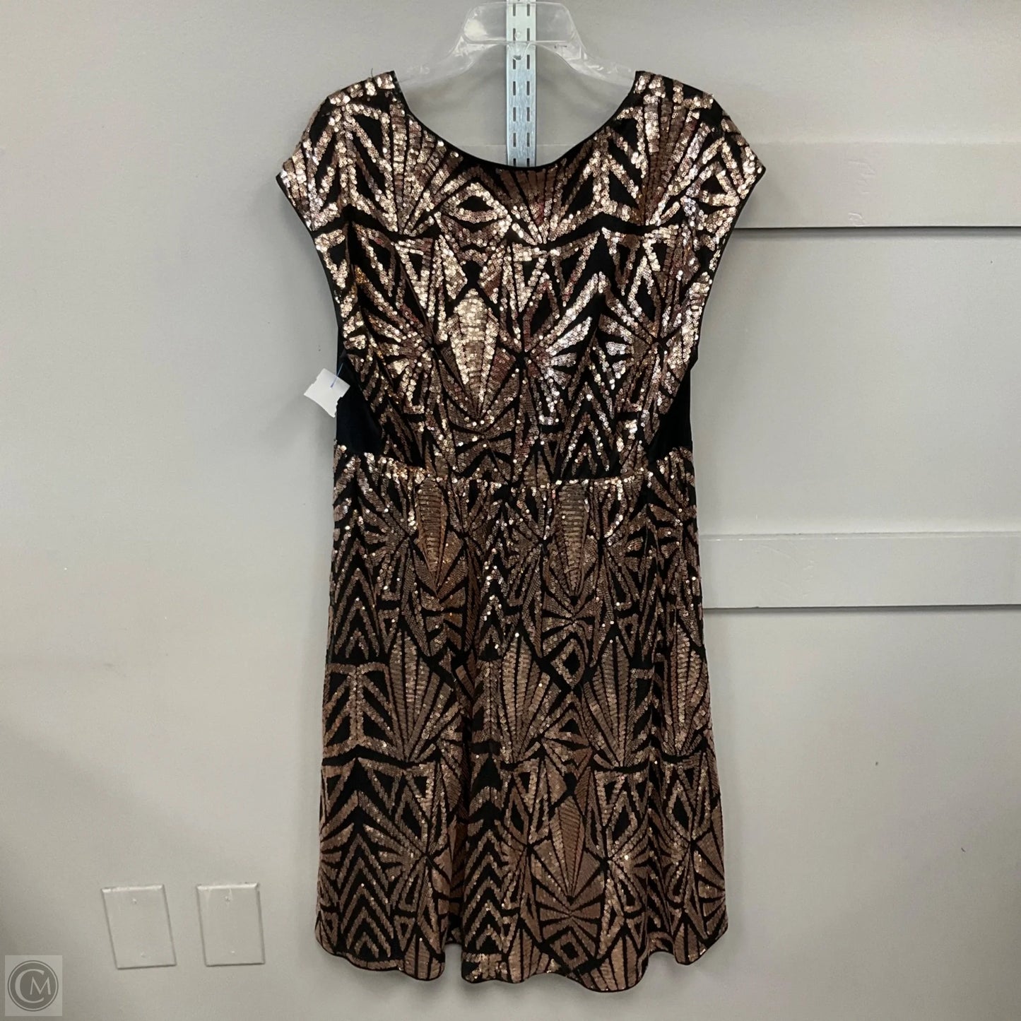 Dress Party Midi By Bloomchic In Black & Gold, Size: 14