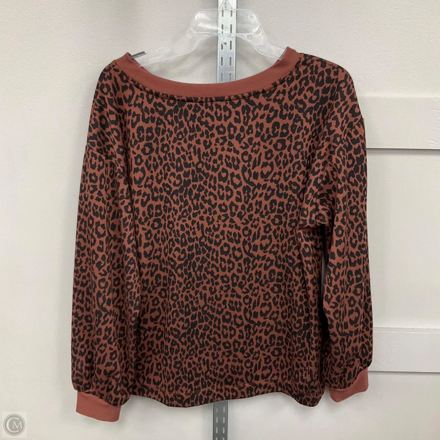 Top Long Sleeve By Loft In Brown, Size: L