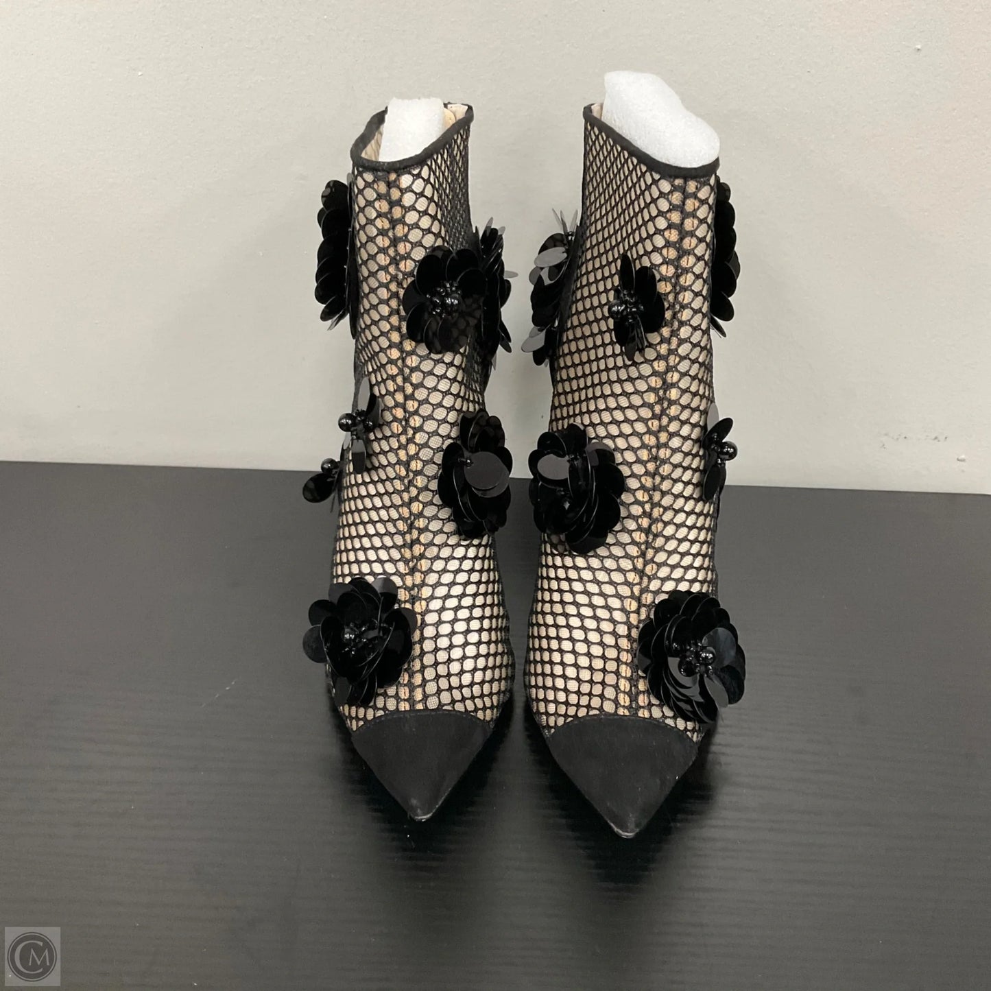 Boots Ankle Heels By Betsey Johnson In Black, Size: 8.5