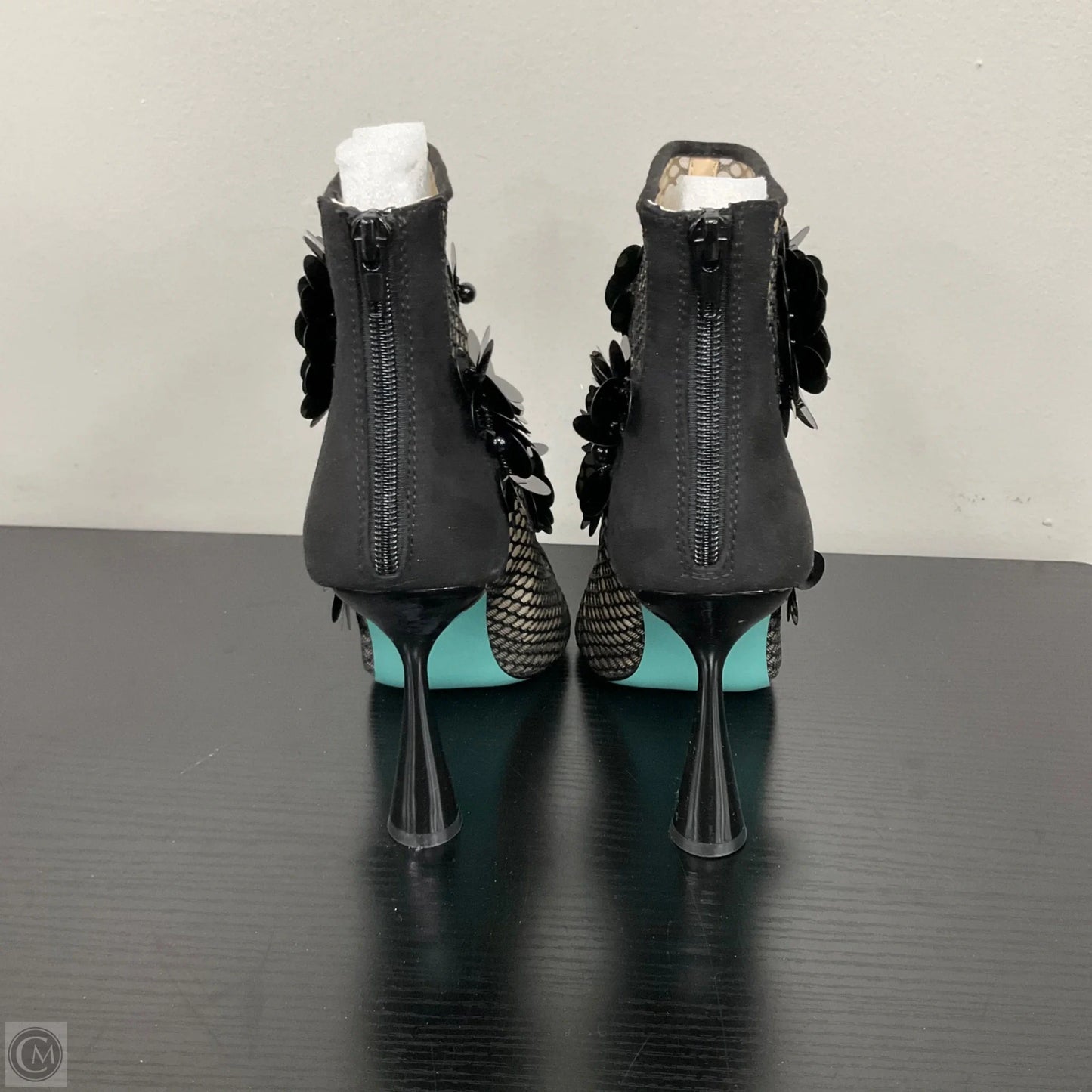 Boots Ankle Heels By Betsey Johnson In Black, Size: 8.5