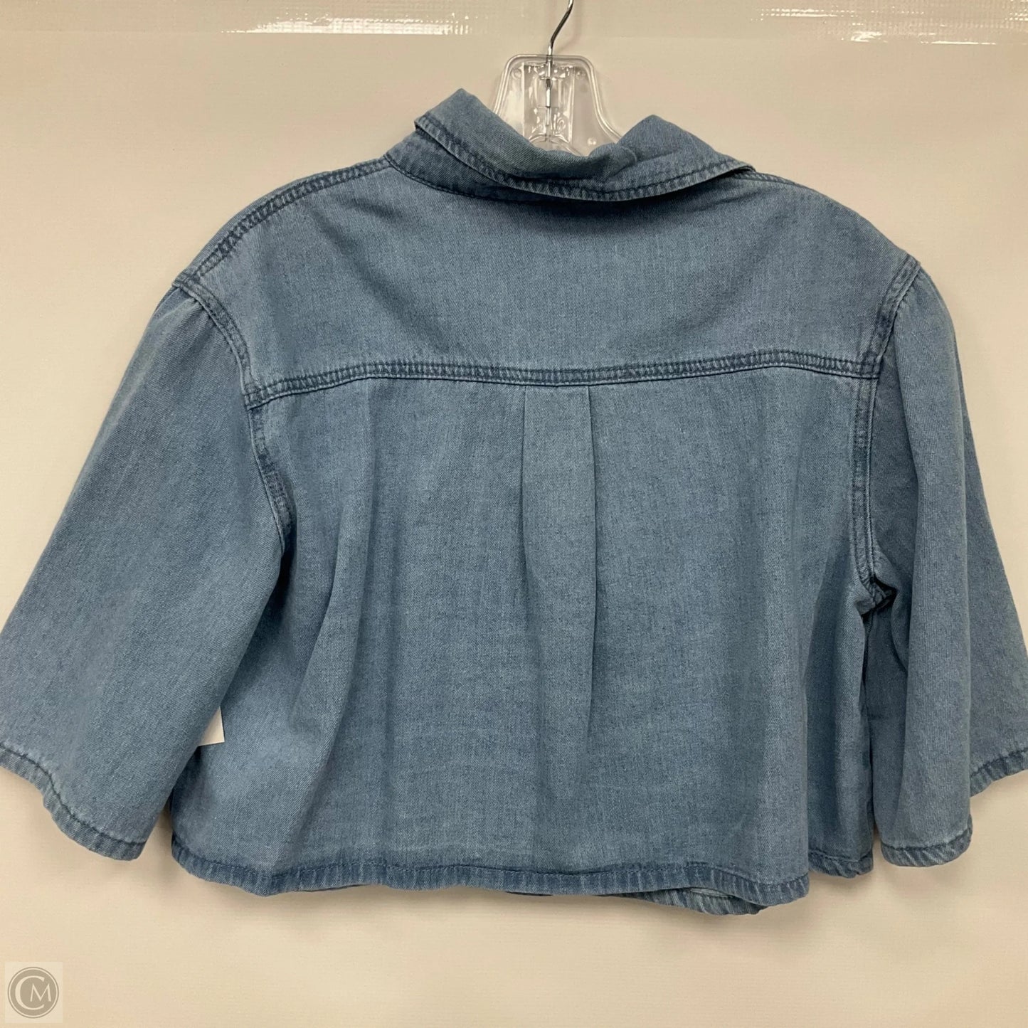 Top Long Sleeve By Cmf In Blue Denim, Size: M