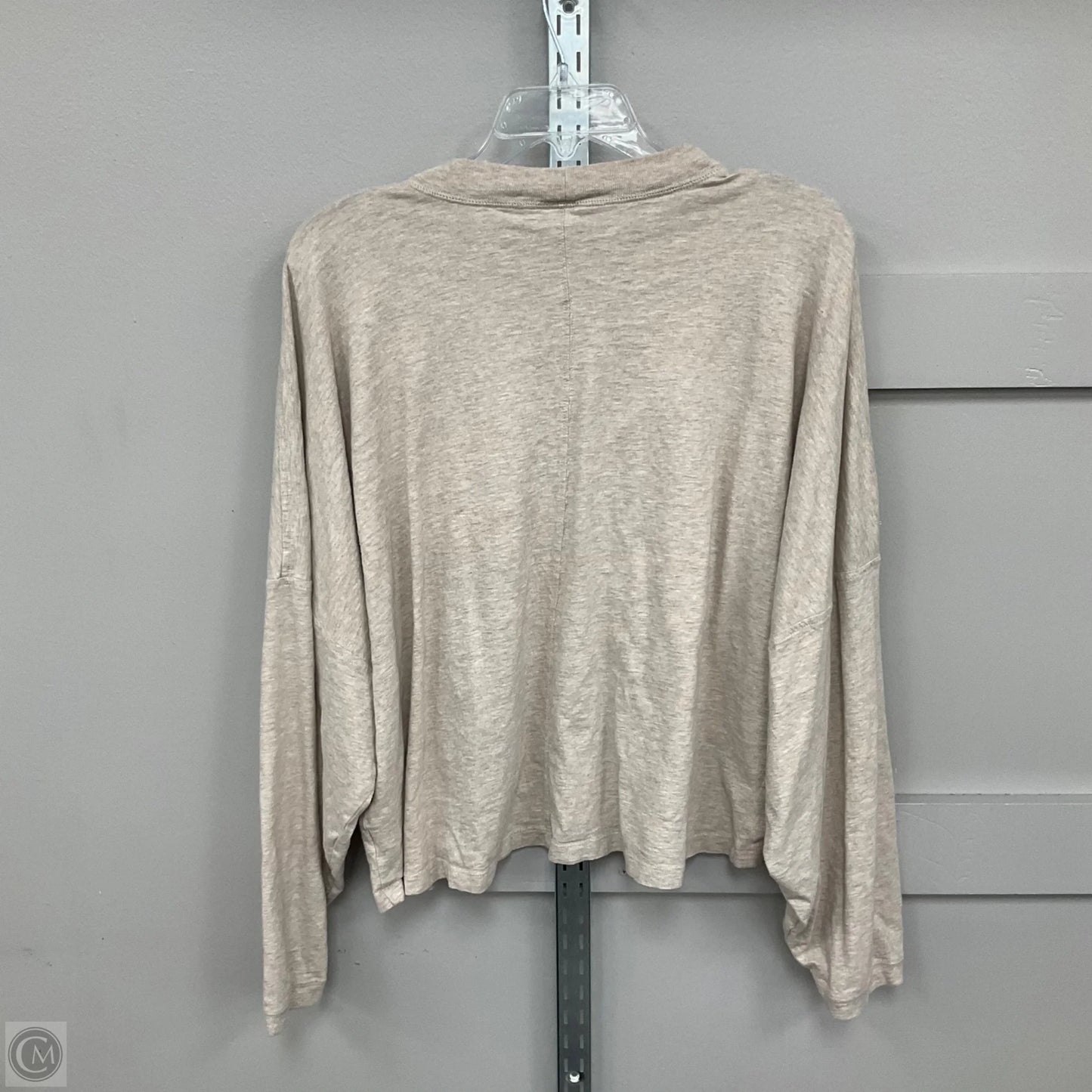 Top Long Sleeve By Aerie In Tan, Size: L