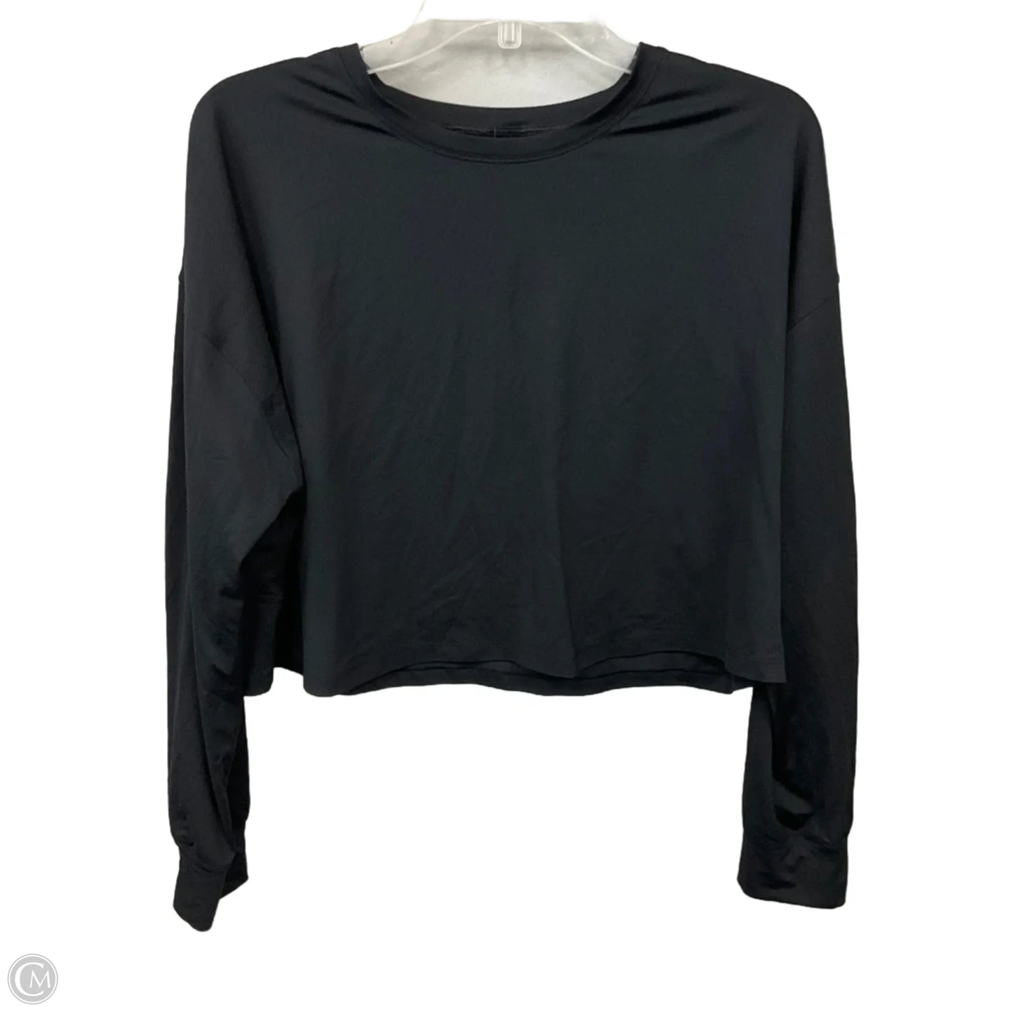 Athletic Top Long Sleeve Crewneck By Lululemon In Black, Size: S