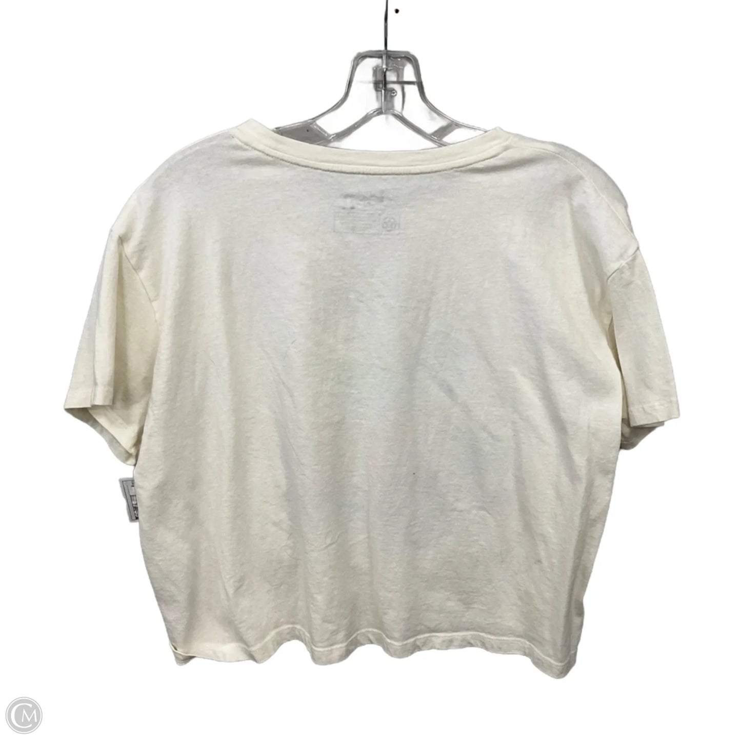 Top Short Sleeve Basic By Clothes Mentor In Cream, Size: M