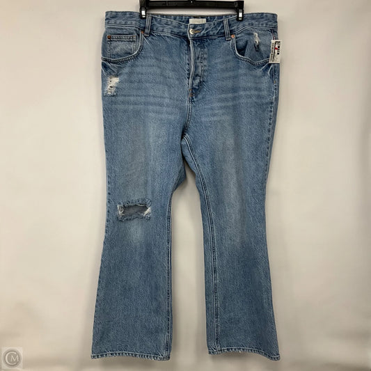 Jeans Wide Leg By H&m In Blue Denim, Size: 14
