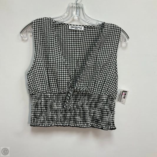 Top Sleeveless By Princess Polly In Black & White, Size: 8