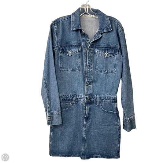 Dress Casual Midi By Abercrombie And Fitch In Blue Denim, Size: Xs