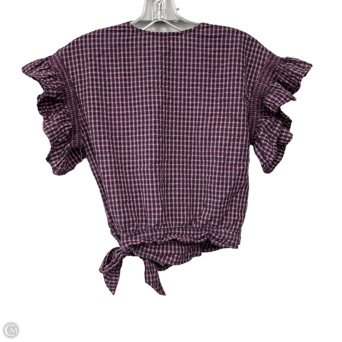 Top Short Sleeve By Madewell In Navy, Size: S