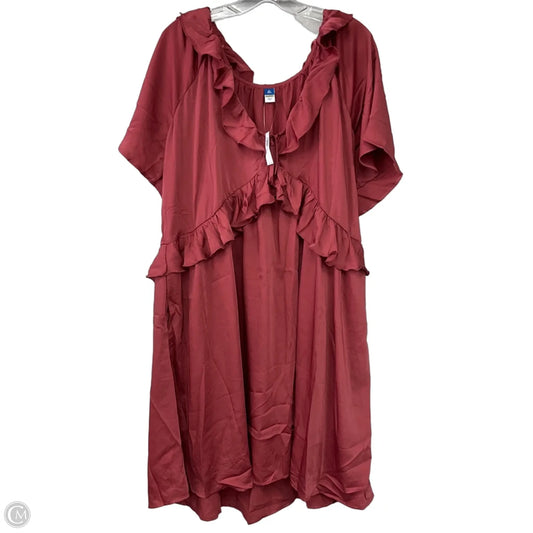 Dress Casual Short By Old Navy In Red, Size: Xl